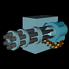 3D VRML mitrailleuse Gateling
