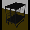 3D VRML desserte table roulettes
