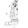 femme princesse captive monstre serpent