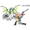 couple chevalier dragon femme captive princesse