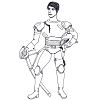 homme soldat capitaine guerrier cavalier