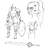 fantasy armure guerrière