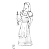 moyen-age femme servante