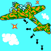 pixels-art 16-couleurs jeux-vidéo avion