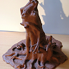 sculpture femme hybride dryade arbre