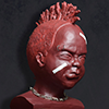 sculpture tête garçon punk rebelle