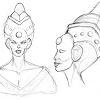 femme coiffe prétresse voyante
