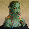 sculpture femme hybride reptile