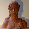 sculpture femme hybride reptile