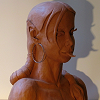 sculpture femme hybride reptile