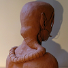 sculpture femme hybride reptile