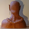 sculpture femme hybride reptile