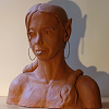 sculpture femme hybride reptile